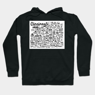 Cincinnati Ohio Map Hoodie